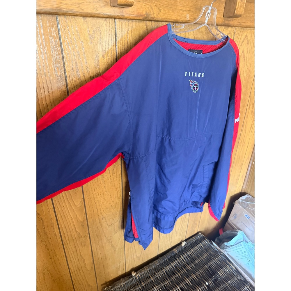 Puma Tennessee Titans NFL Windbreaker Mens XL Navy Red Pullover Vintage Vented - Picture 2 of 6